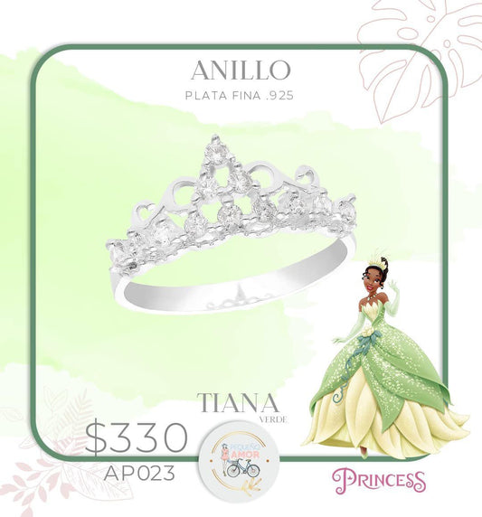 Anillo Plata Fina .925  - Princesa Disney Tiana