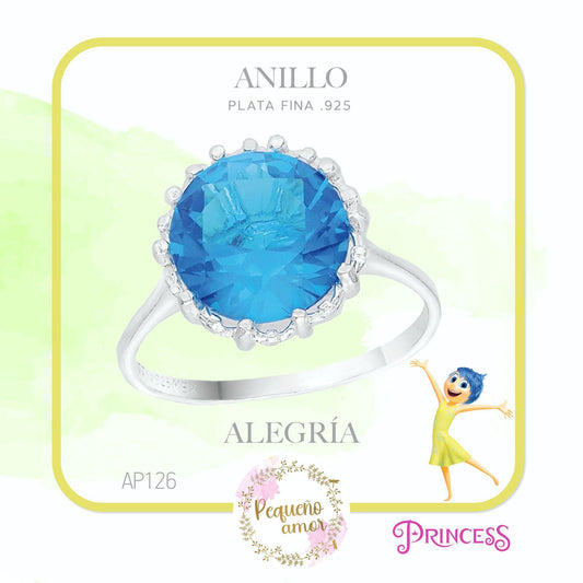 Anillo Plata Fina .925 Disney Alegría