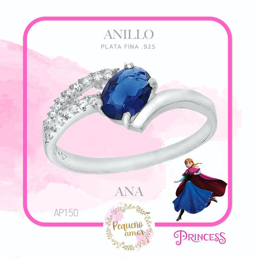 Anillo Plata Fina .925 Princesa Disney Ana