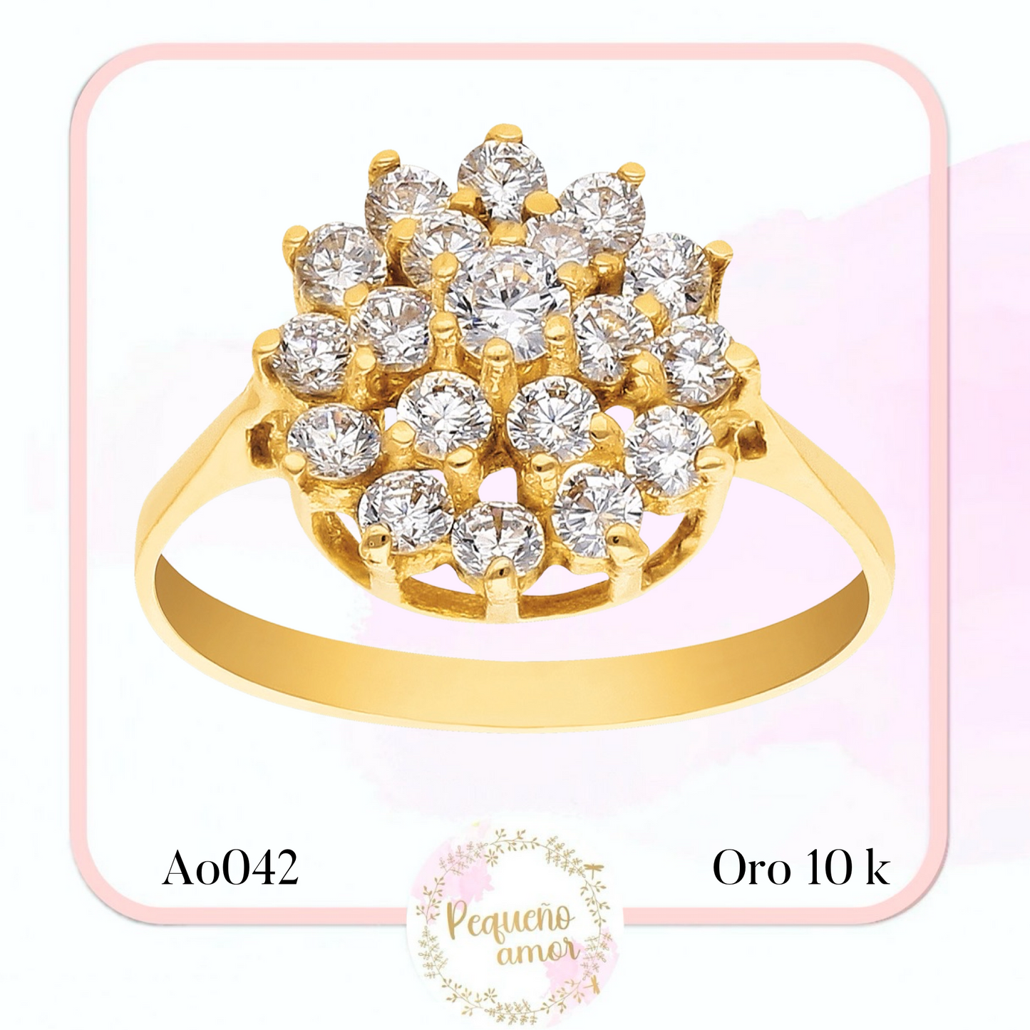 Anillo Oro 10 K Ao042