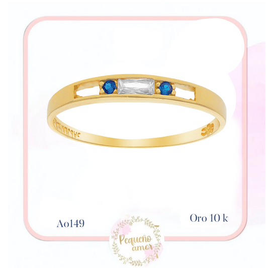 Anillo dama oro 10k ao149