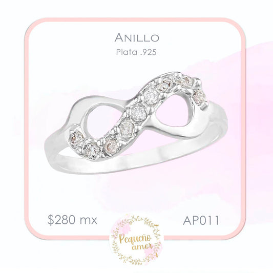 Anillo Plata Fina .925 Infinito  Ap011