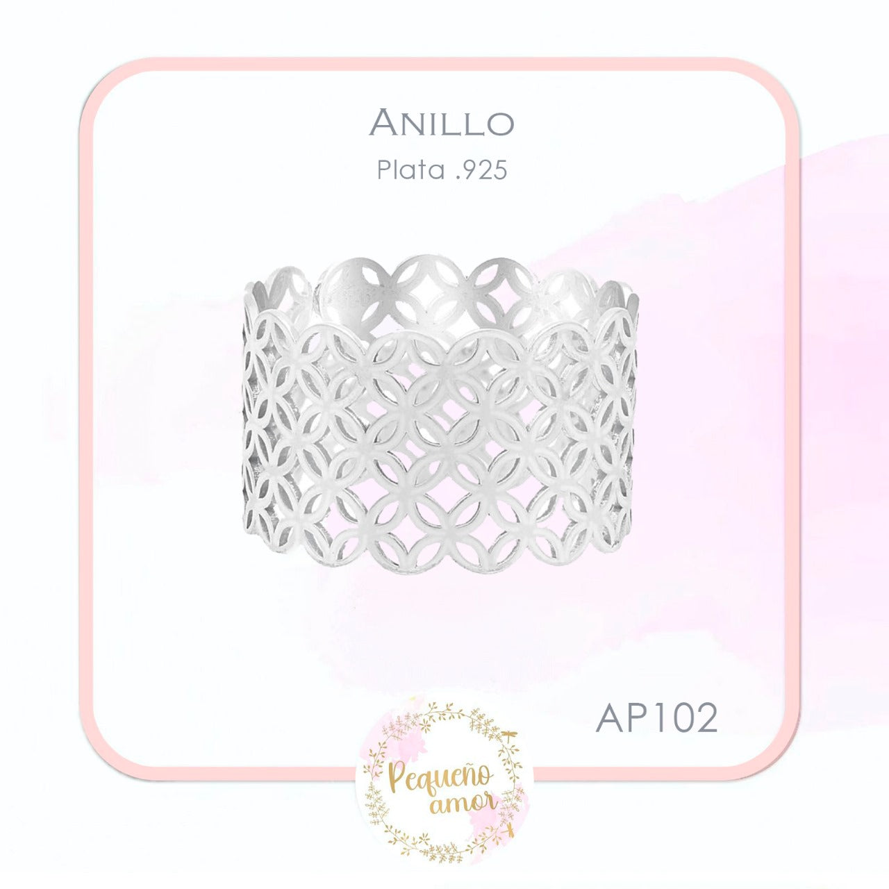 Anillo Plata Fina .925 AP102