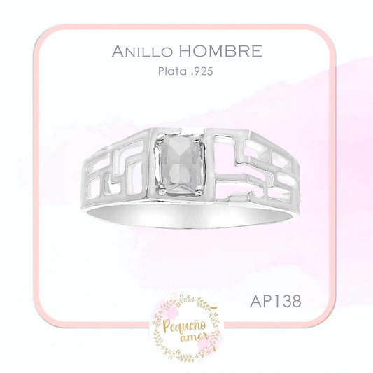 Anillo Plata .925 Hombre Ap 138