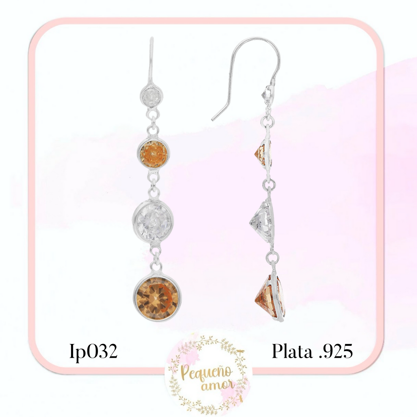 Aretes en Plata Fina .925 IP032