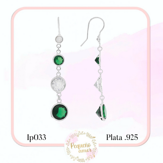 Aretes en Plata Fina .925 IP033