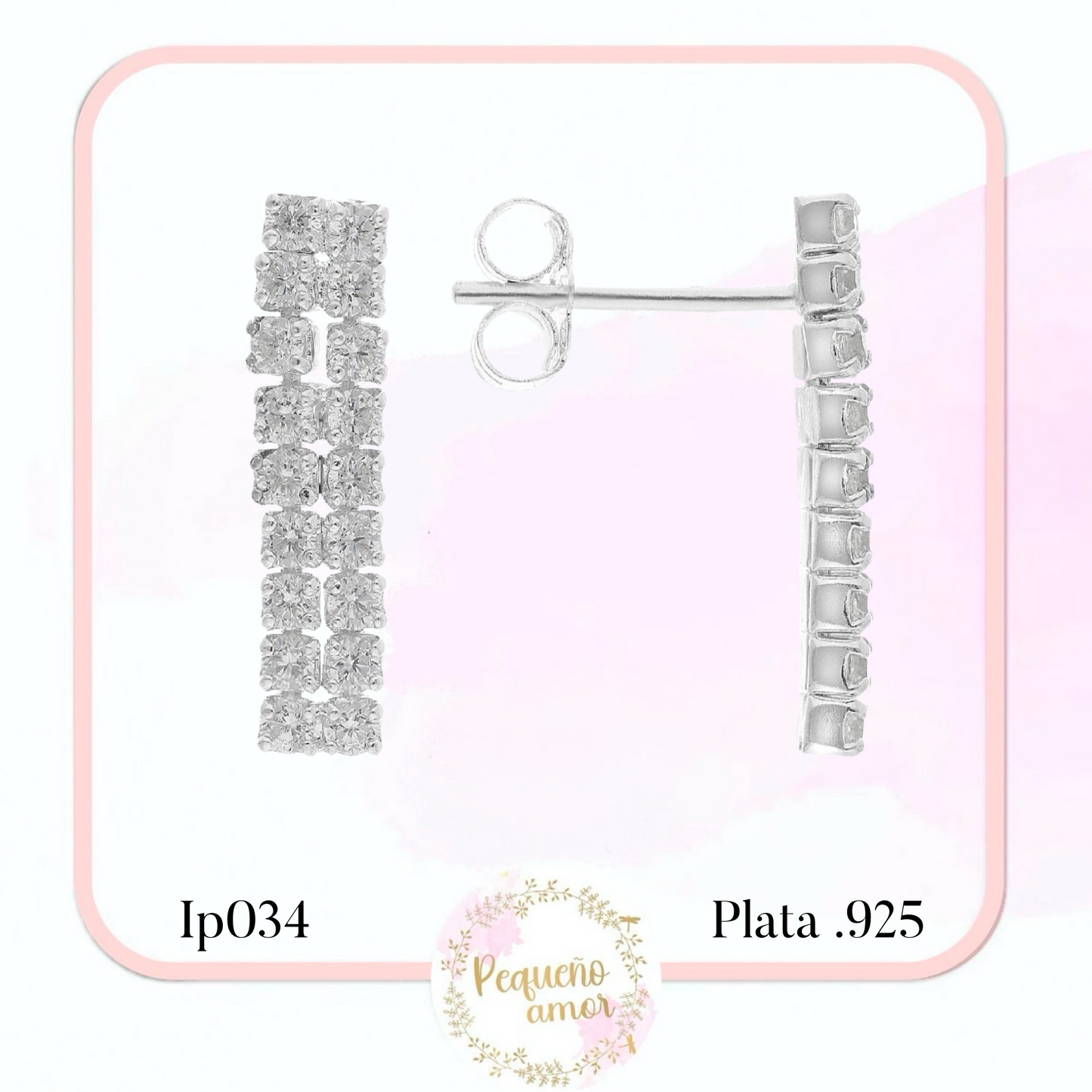 Aretes en Plata Fina .925 IP034