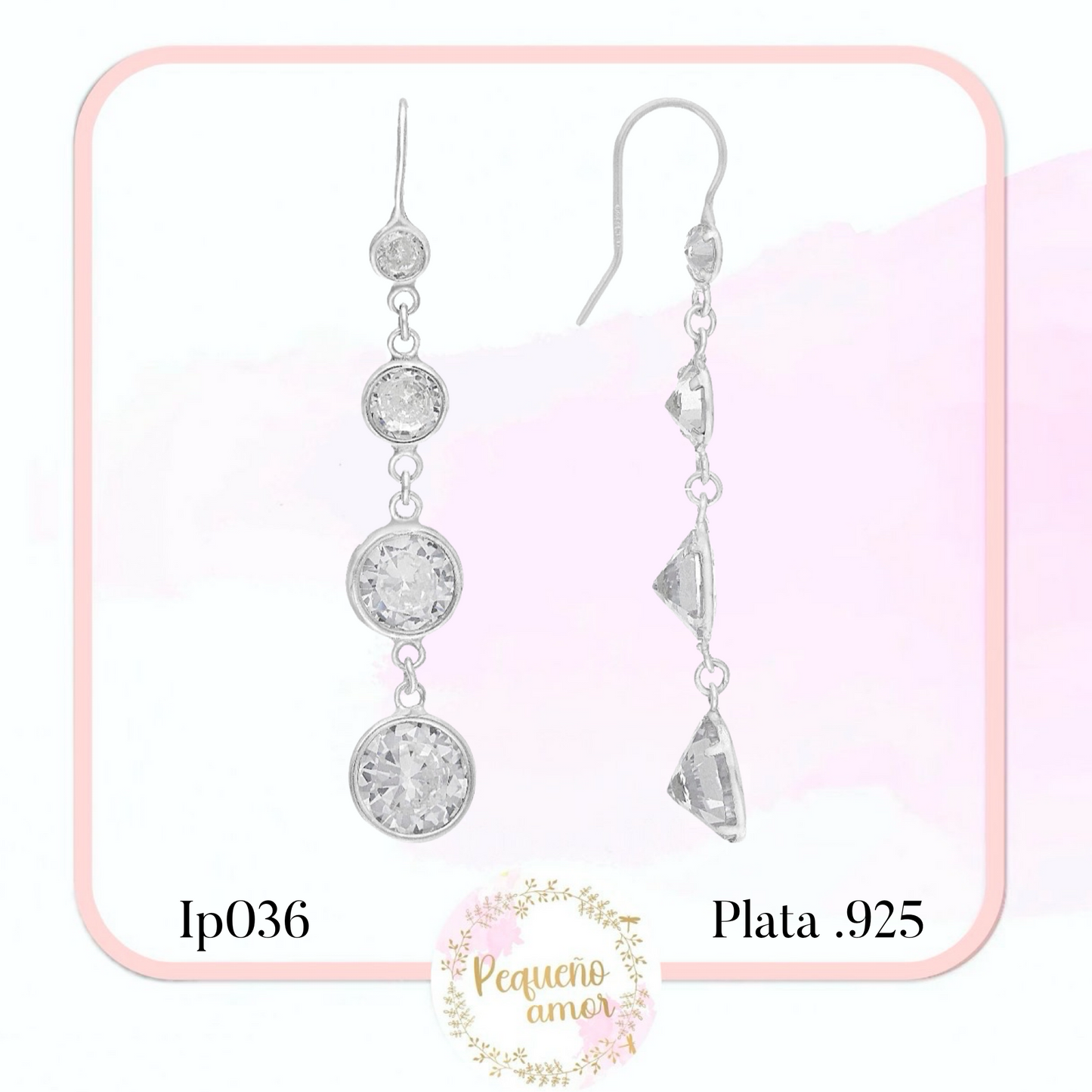 Aretes en Plata Fina .925 IP036