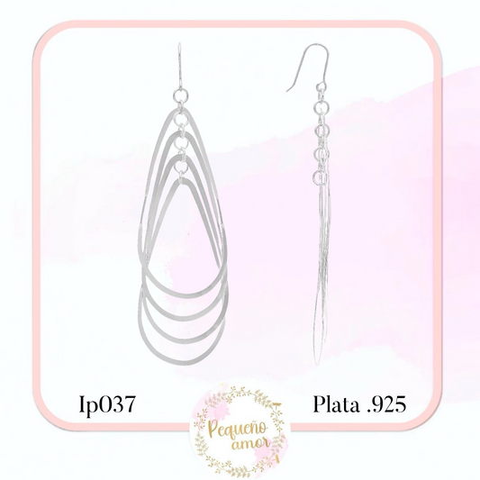 Aretes en Plata Fina .925 IP037