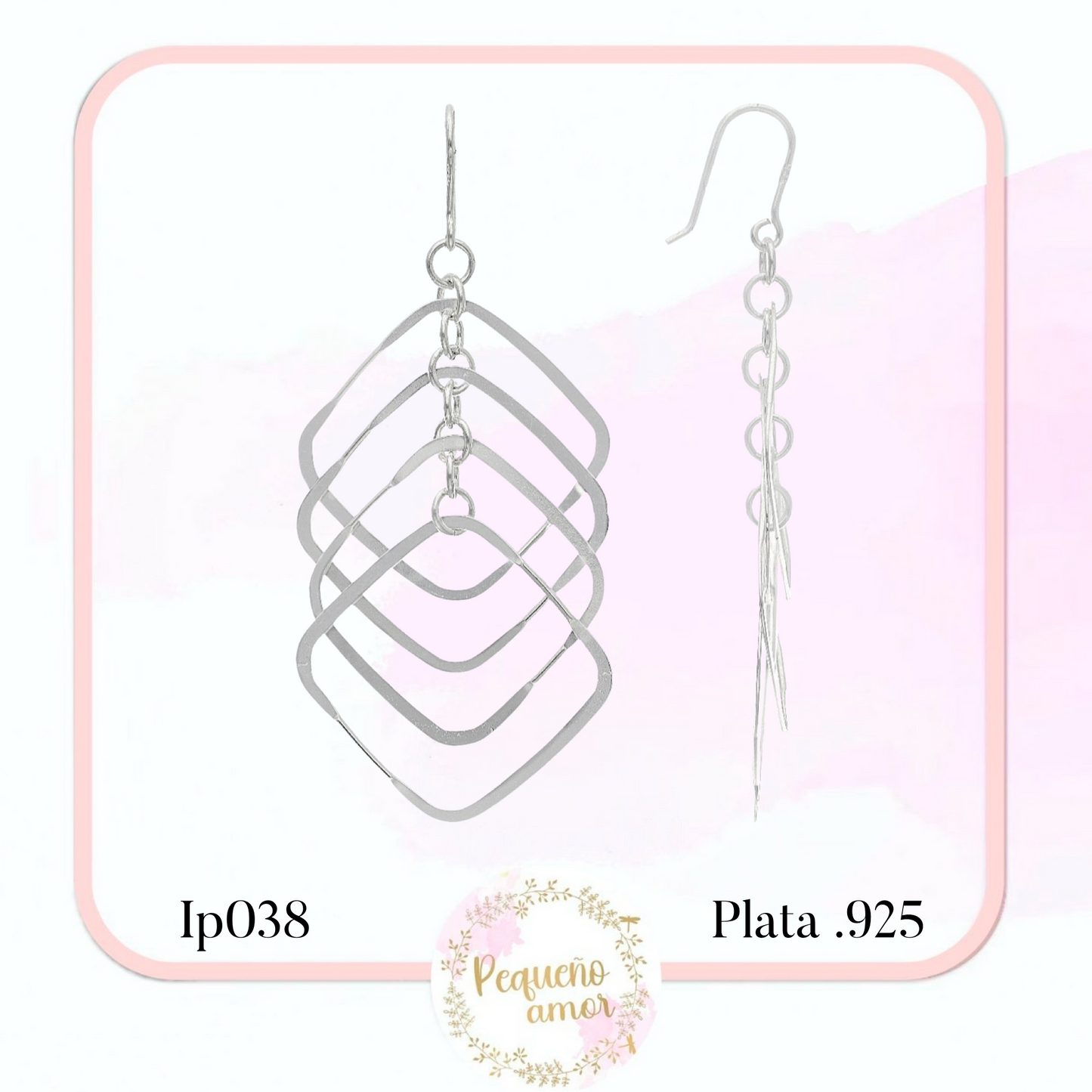 Aretes en Plata Fina .925 IP038