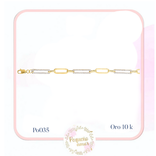 Pulsera en Oro 4.6 Gramos 21 cm modelo Po035