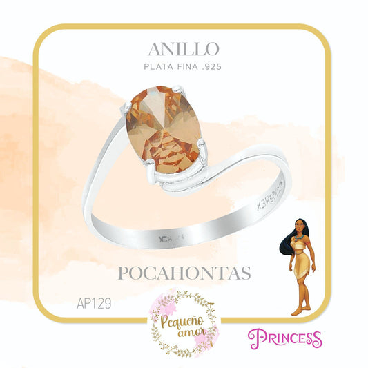 Anillo Plata Fina .925 Disney Pocahontas