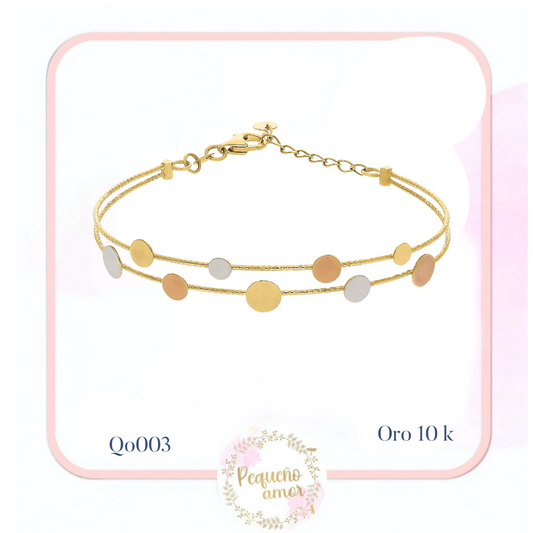 Pulsera de Aro Oro 10k 4.2 gr  modelo Qo003